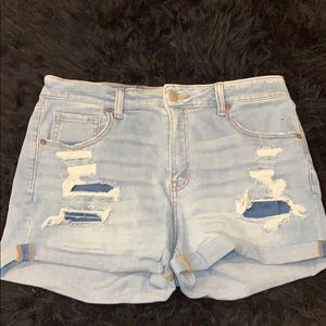 Distressed size 14 shorts.